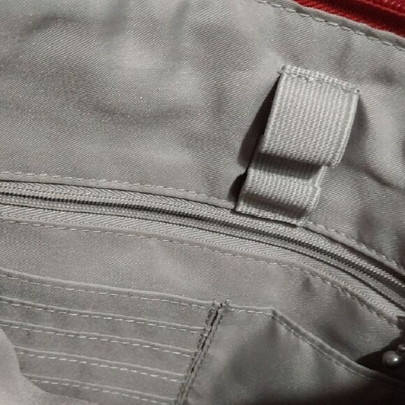 Baggallini Red Crossbody Bag with Silver Accents - Picture 3 of 5